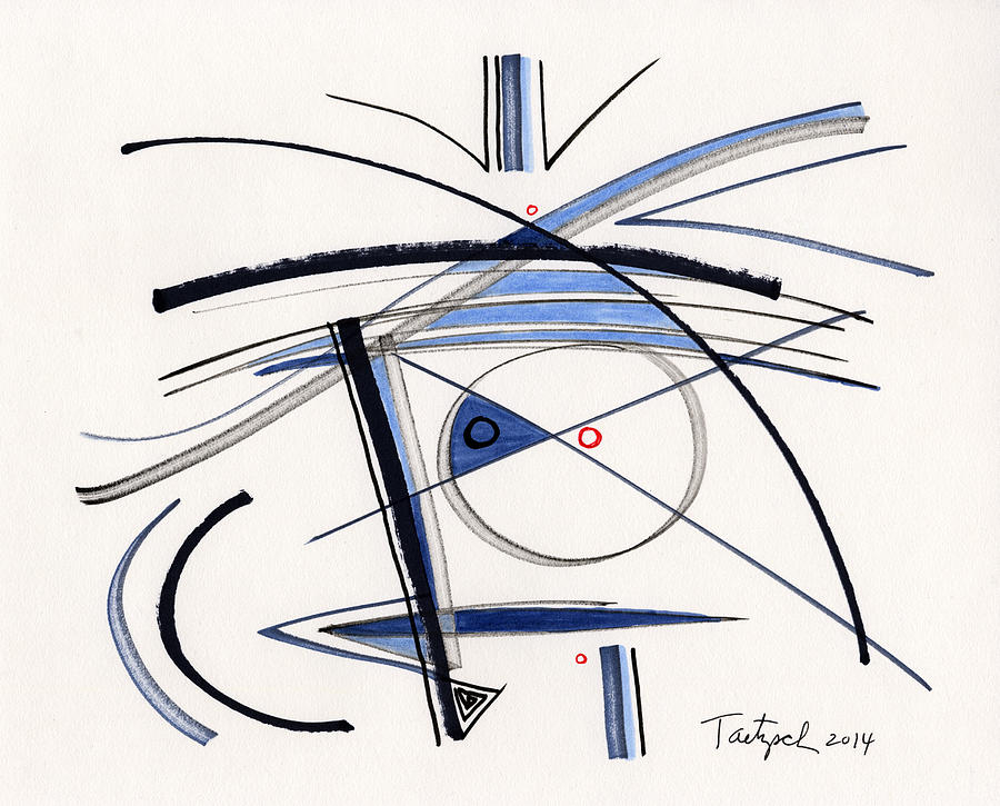 2014 Abstract Drawing #1 Drawing by Lynne Taetzsch