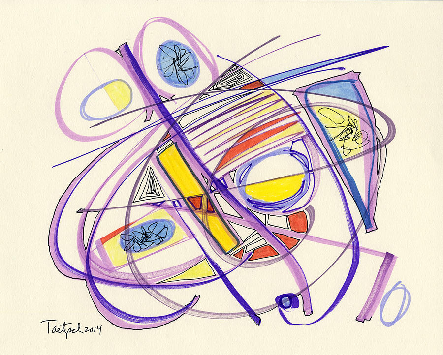 2014 Abstract Drawing #3 Drawing by Lynne Taetzsch