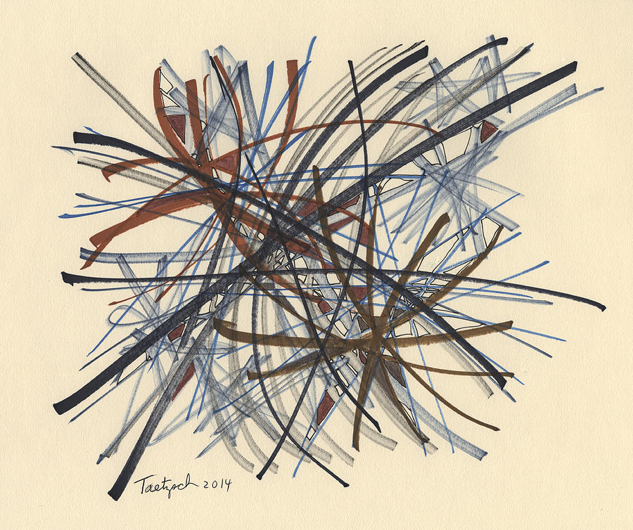 2014 Abstract Drawing #8 Drawing by Lynne Taetzsch