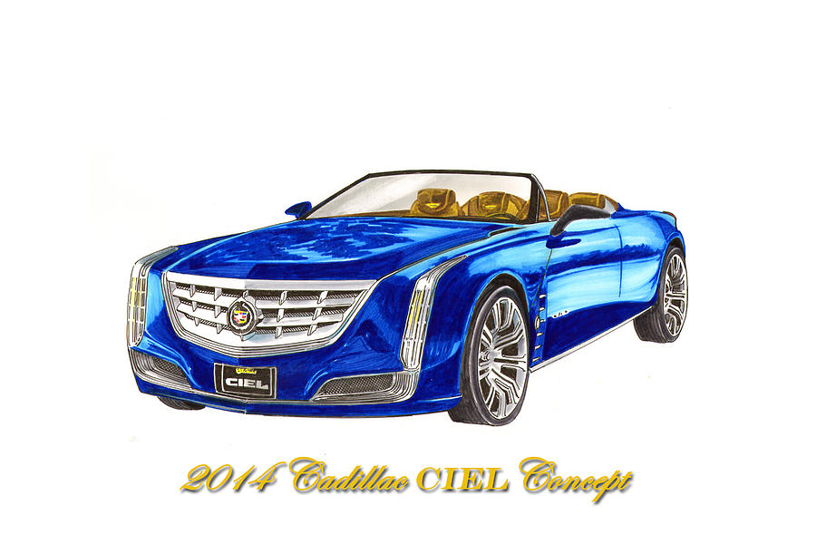 2014 Cadillac CIEL Concept Painting by Jack Pumphrey