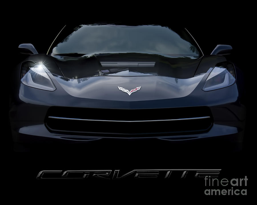 2014 Corvette with Emblem Photograph by Ken Johnson