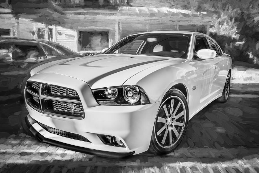 2014 Dodge Charger RT Painted BW Photograph by Rich Franco