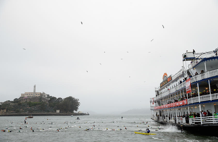 2014 Escape from Alcatraz Triathlon Photograph by Ezra Shaw
