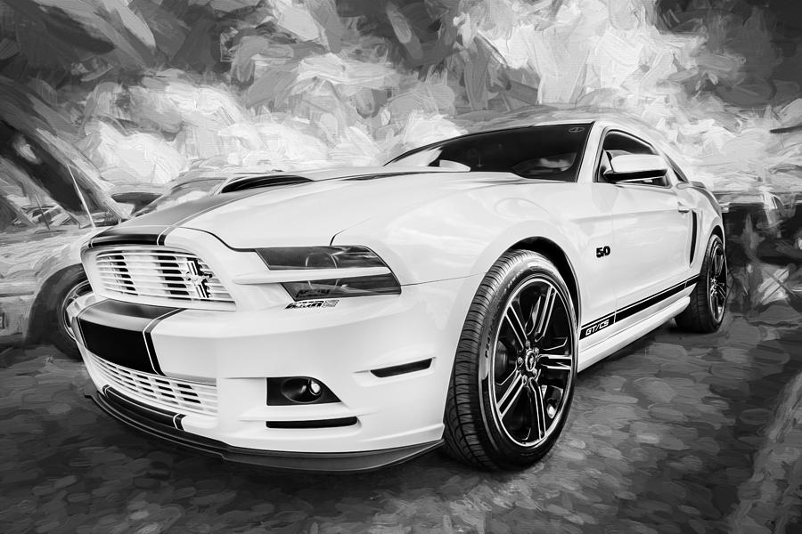 2014 Ford Mustang GT CS Painted BW    Photograph by Rich Franco