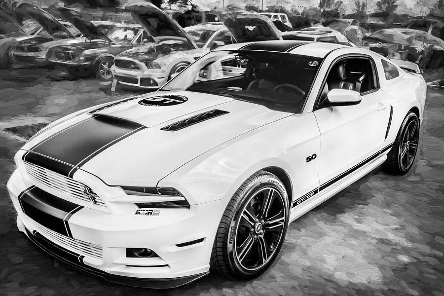 2014 Ford Mustang GT CS Painted BW  Photograph by Rich Franco