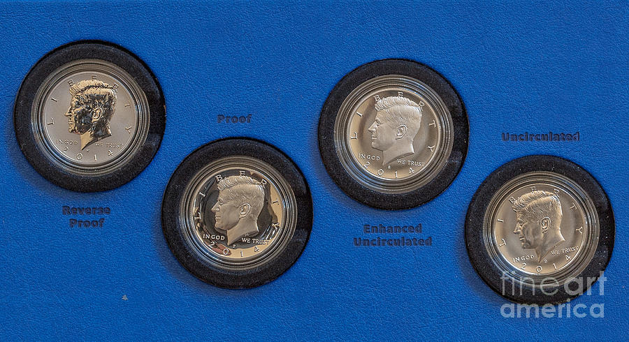 2014 Kennedy Half Dollar Silver Coin Set Photograph by Randy Steele
