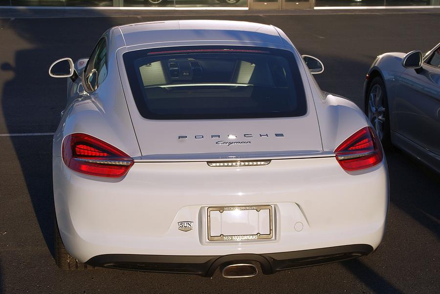 Car Photograph - 2014 Porsche cayman White by Rob Luzier