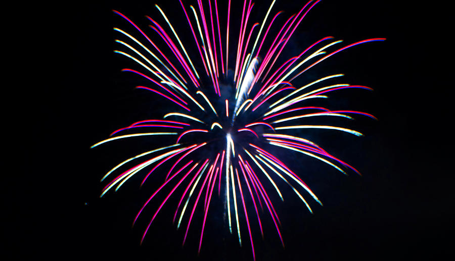 Fairmont Photograph - 2014 Three Rivers Festival Fireworks Fairmont WV 14 by Howard Tenke