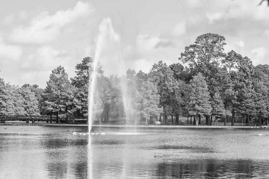 201406280-022K duck pond fountain 2x3 Photograph by Alan Tonnesen