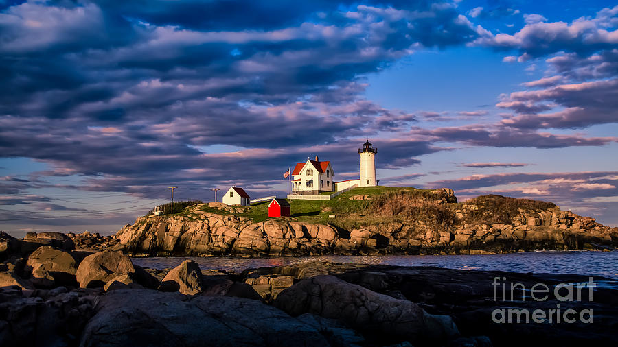 Sunset at Nubble Photograph by New England Photography