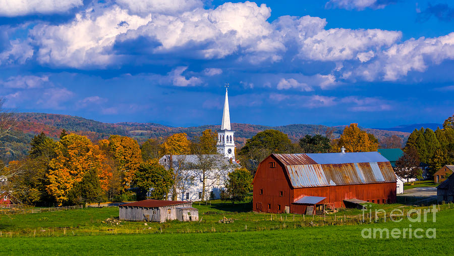 Autumn in Peacham Vermont Photograph by New England Photography