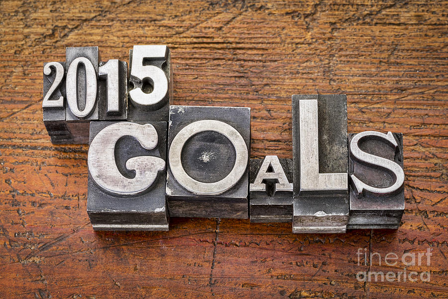 2015 Goals In Metal Type Photograph by Marek Uliasz