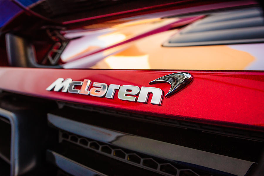 2015 McLaren 650S Spider Rear Emblem -0028c Photograph by Jill Reger