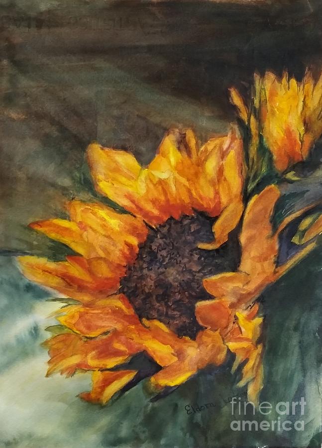 Sunflower Painting - 2015 Sunflower by Eldora Schober Larson