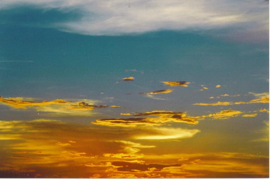 Golden Sunset Photograph - Sky Scape #205 by Robert Floyd