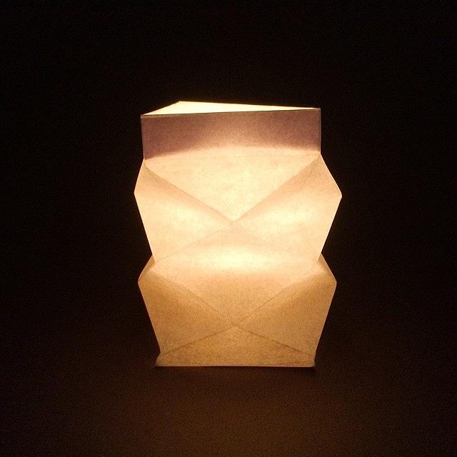 Lamp Photograph - 205/365 - Origami Teacandle Vase - #205365 by Ross Symons