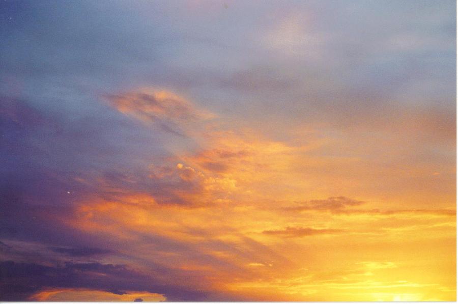 Golden Sunset Photograph - Sky Scape #208 by Robert Floyd