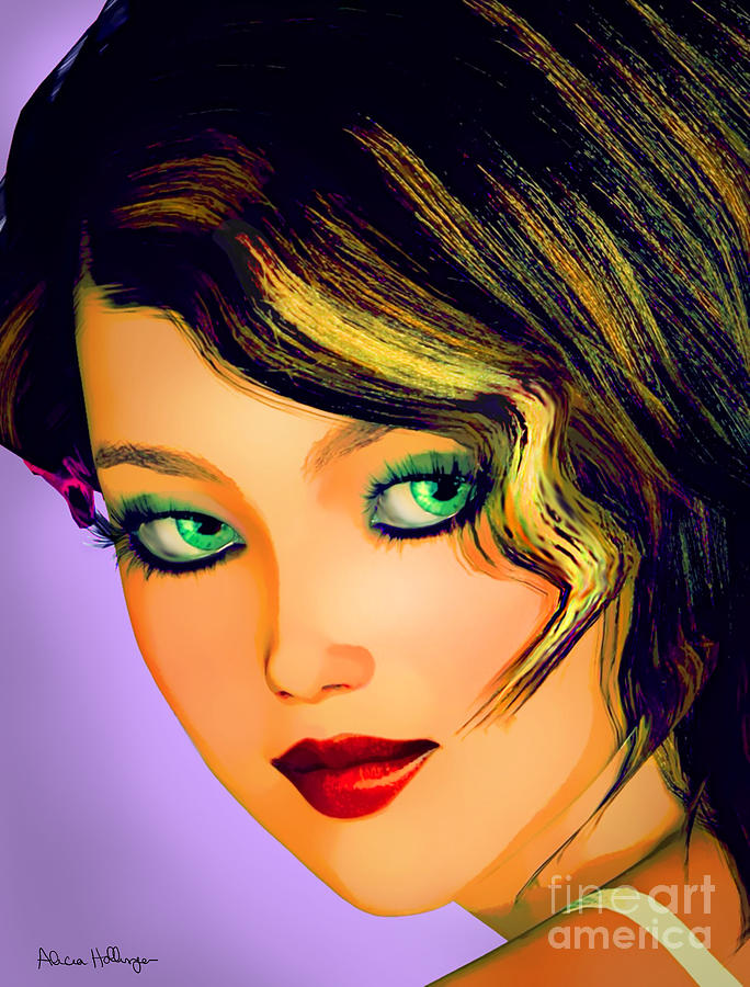 20's Mixed Media - 20s Girl Pop by Alicia Hollinger