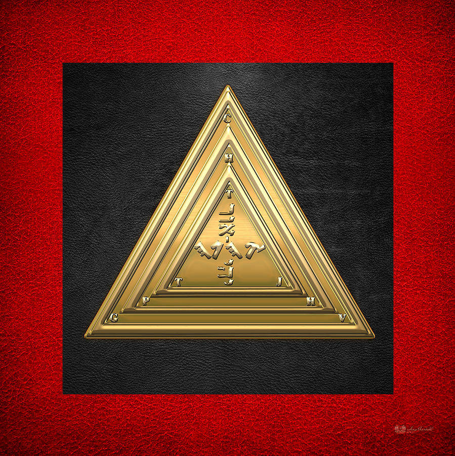 20th Degree Mason - Master of the Symbolic Lodge Masonic Jewel  Digital Art by Serge Averbukh