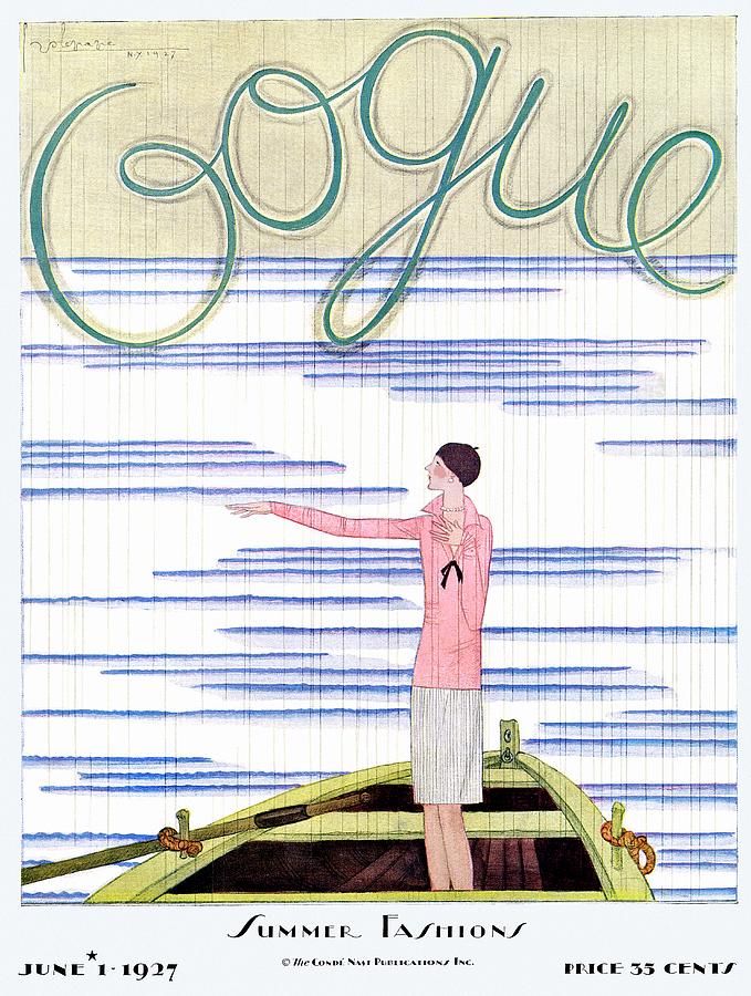 A Vintage Vogue Magazine Cover Of A Woman #21 Photograph by Georges Lepape