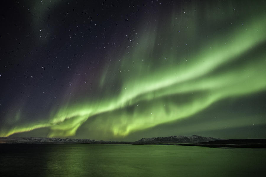 Mountain Photograph - Aurora borealis #7 by Frodi Brinks