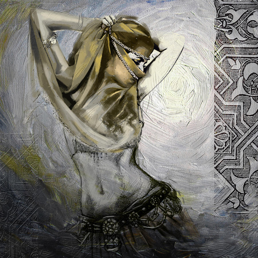 Abstract Belly Dancer 3a Painting by Corporate Art Task Force