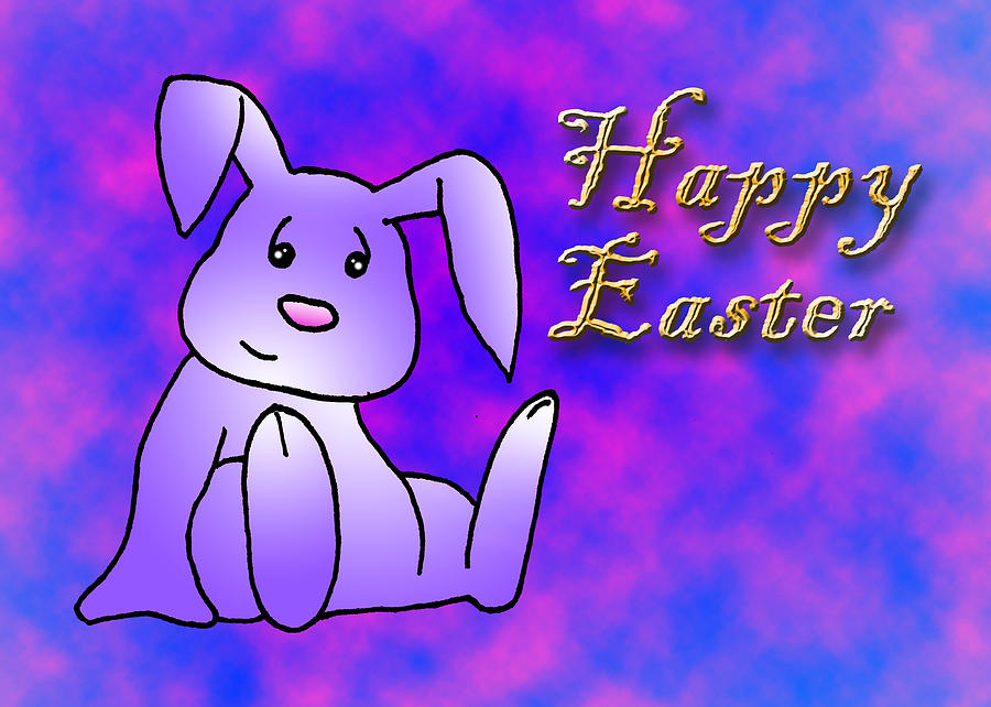 Nature Digital Art - Happy Easter Bunny #21 by Jeanette K