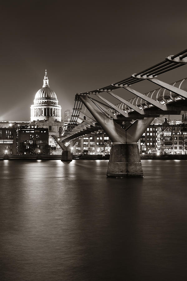 Millennium Bridge and St Pauls #21 Photograph by Songquan Deng