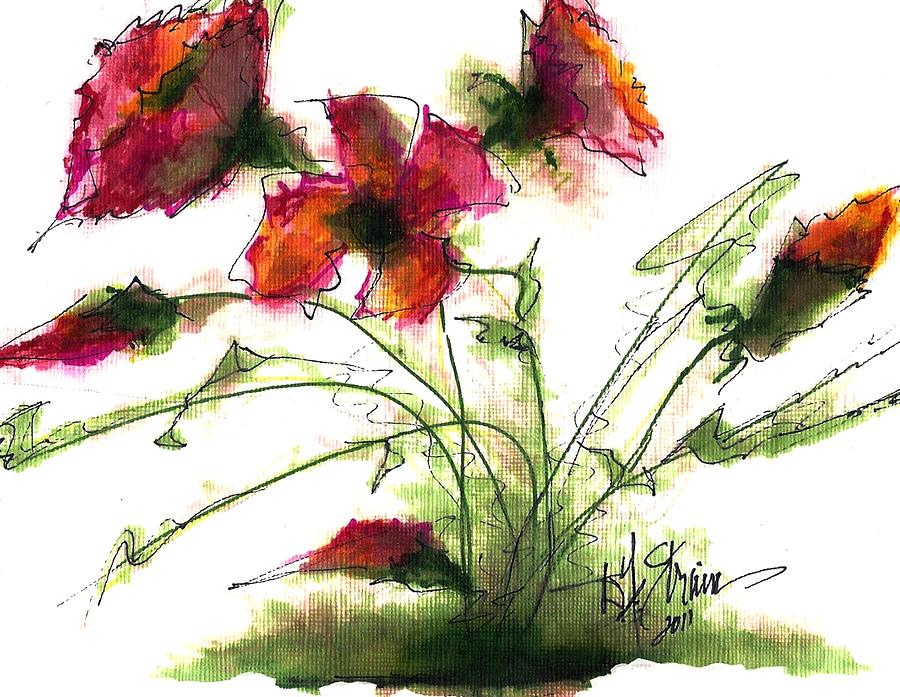 Moms Flowers #21 Painting by Diane Strain