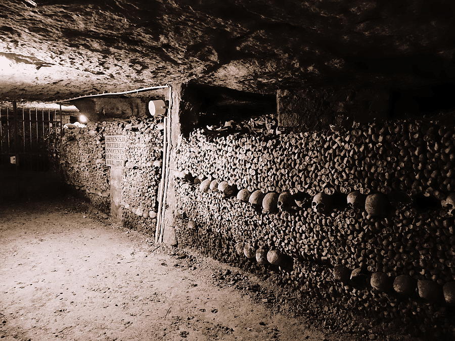 Skulls And Bones In The Catacombs Of Paris France Photograph by Rick ...