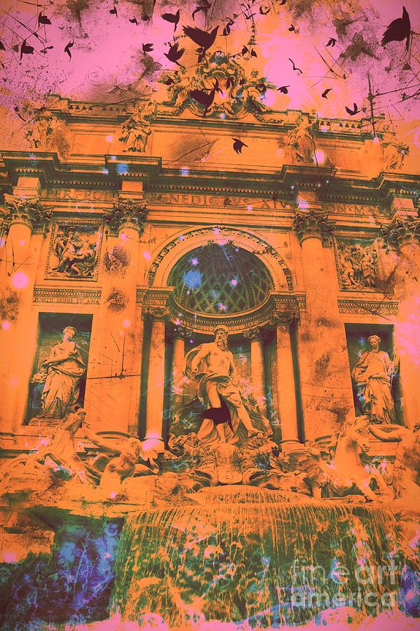 Trevi Fountain #21 Digital Art by Marina McLain