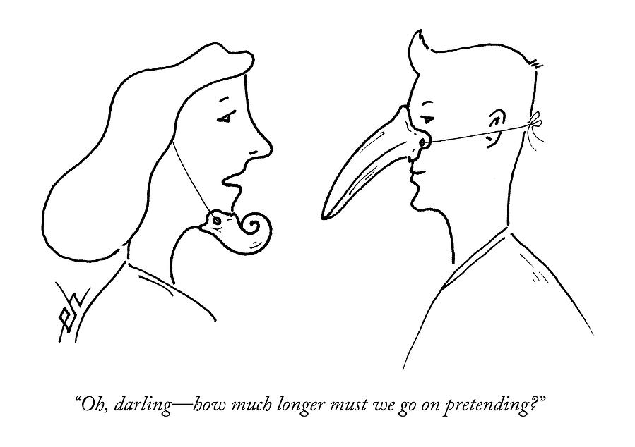 Oh, Darling - How Much Longer Must We Go Drawing by Erik Hilgerdt