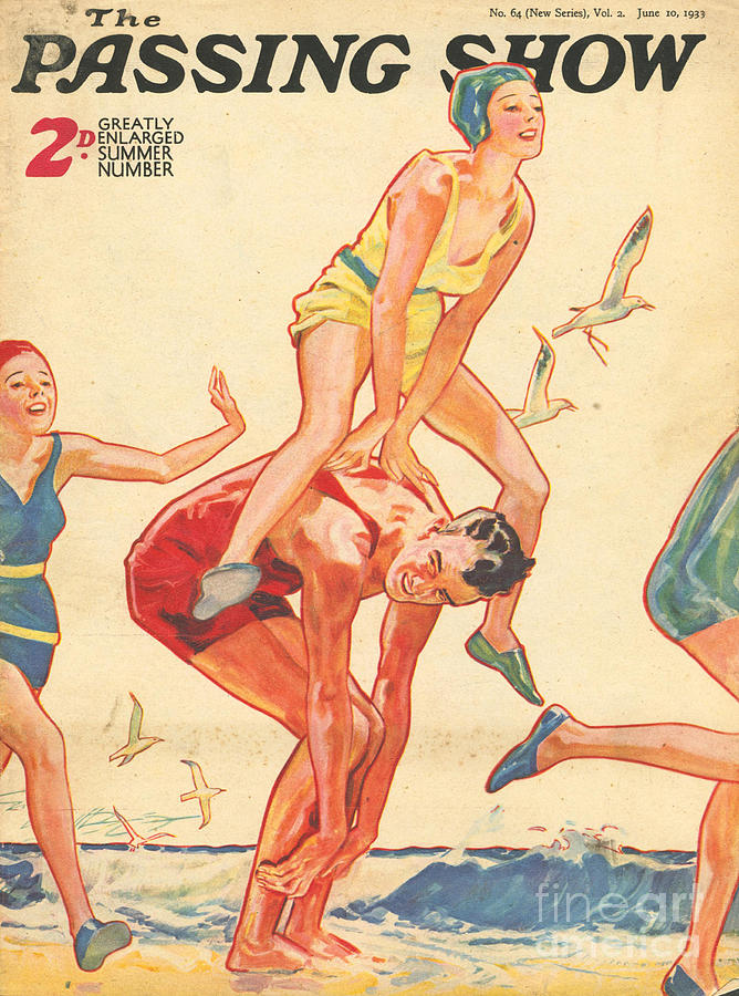 Holiday Drawing - 1930s,uk,the Passing Show,magazine Cover #22 by The Advertising Archives