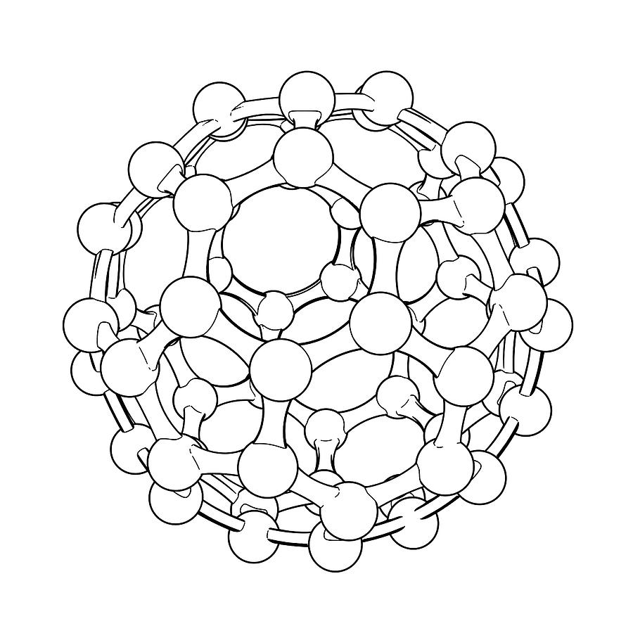 Buckminsterfullerene Molecule #22 Photograph by Russell Kightley