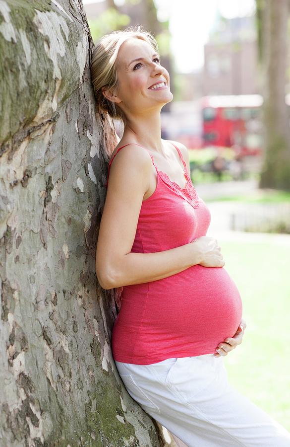 Happy Pregnant Woman Photograph By Ian Hooton Science Photo Library Pixels