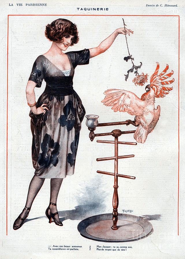 Bird Drawing - La Vie Parisienne  1922 1920s France #22 by The Advertising Archives