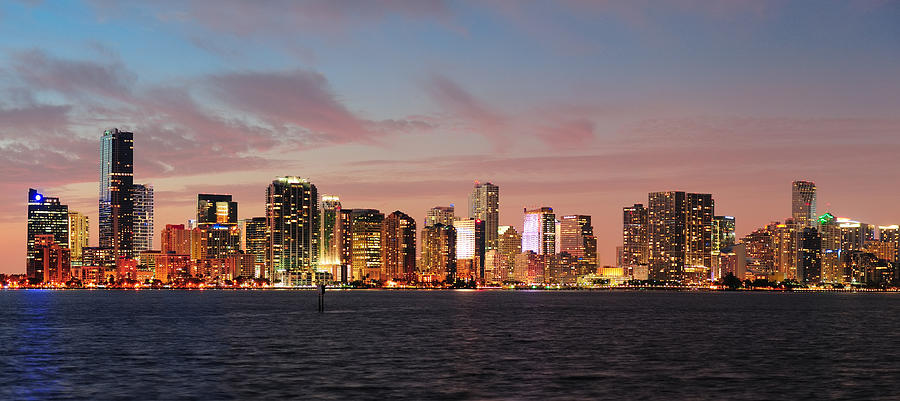 Miami night scene Photograph by Songquan Deng - Fine Art America