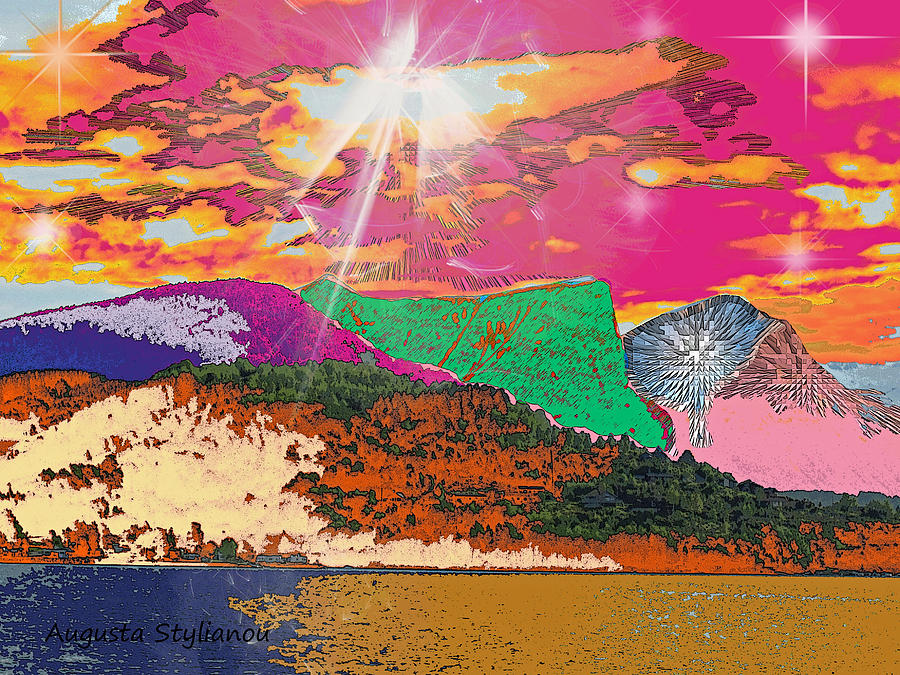 Starry Landscape #3 Digital Art by Augusta Stylianou