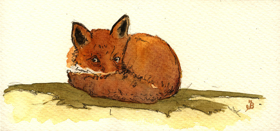 Wildlife Painting - Red Fox #22 by Juan  Bosco