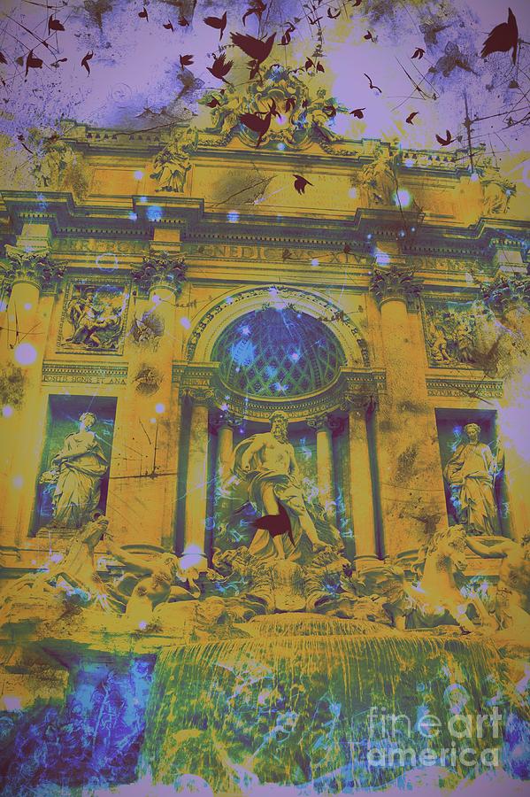 Trevi Fountain #22 Digital Art by Marina McLain