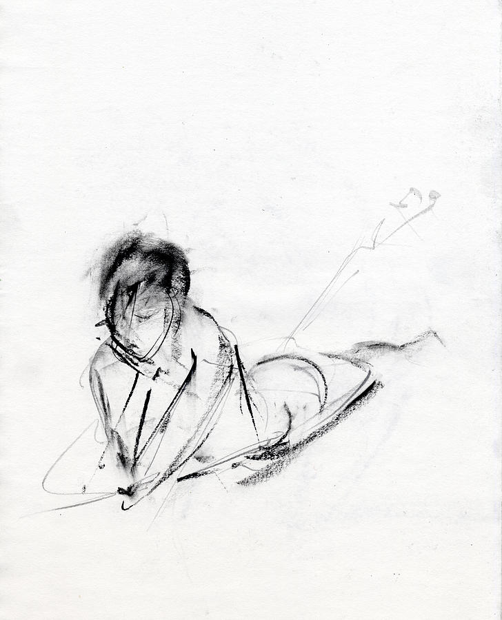 Black And White Drawing - Untitled 813 by Chris N Rohrbach Black And White Drawing - Untitled 813 by Chris N Rohrbach