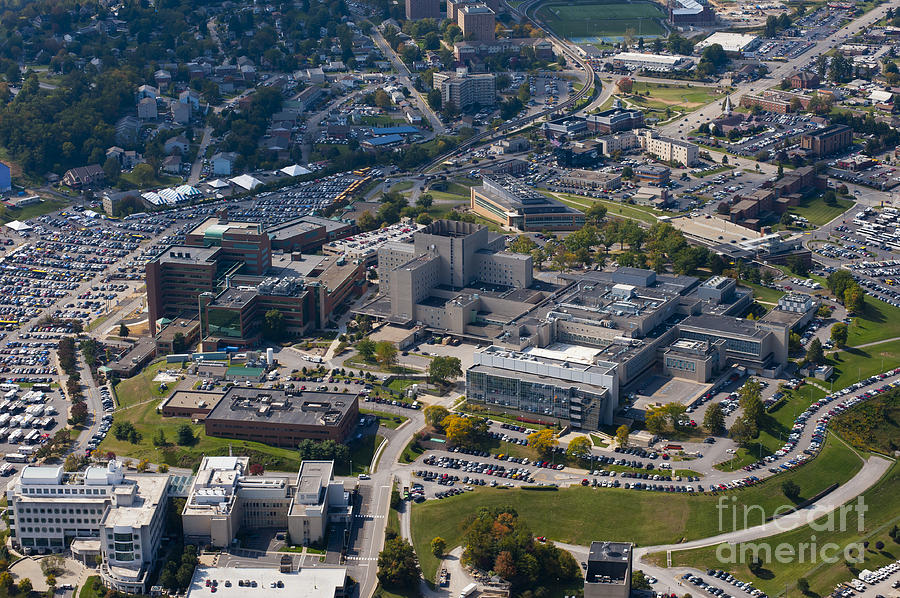 Aerials Photograph - aerials of WVVU campus #23 by Dan Friend