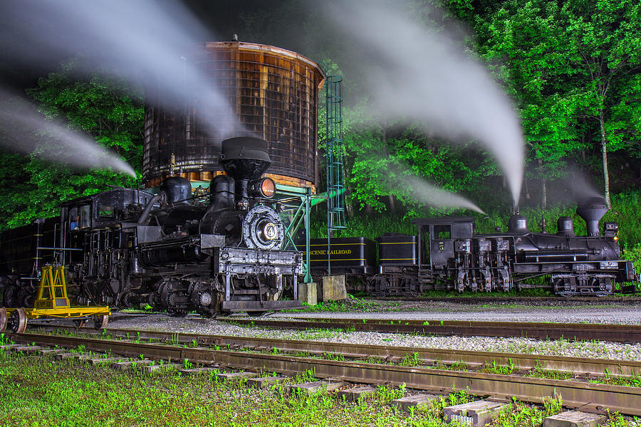 Train Photograph - Cass Scenic Railroad #22 by Mary Almond
