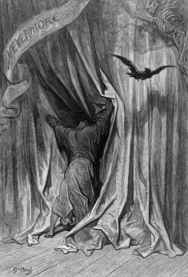 The Raven #4 Drawing by Gustave Dore