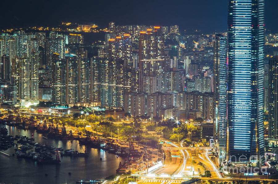 Hong Kong Photograph - Hong kong at night #23 by Tuimages  