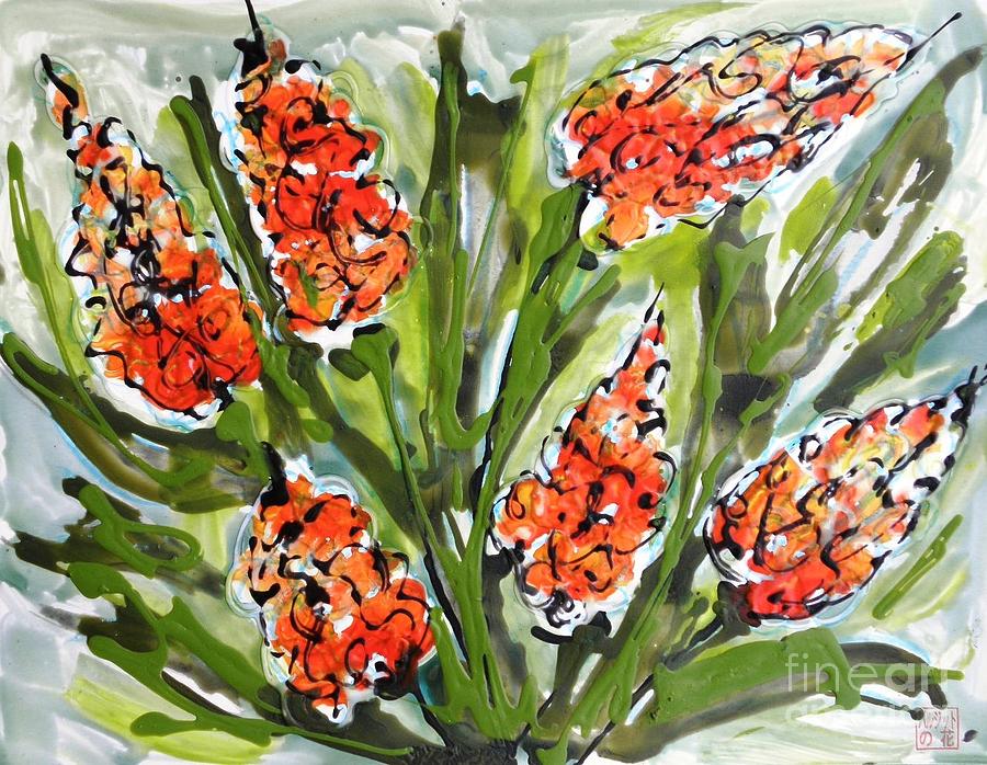 Flower Painting - Zenmoksha Flowers #2393 by Baljit Chadha