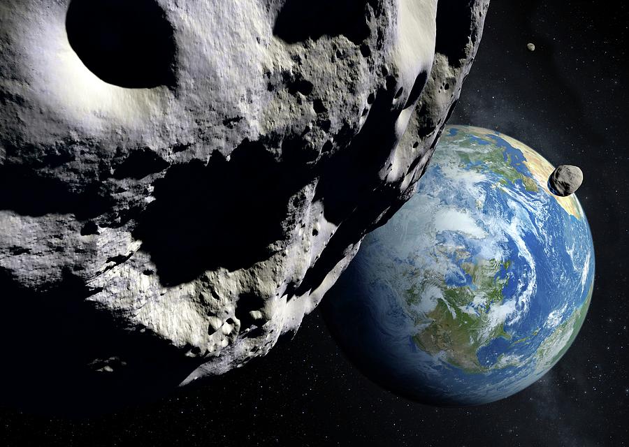 Asteroid Approaching Earth Photograph by Detlev Van Ravenswaay/science