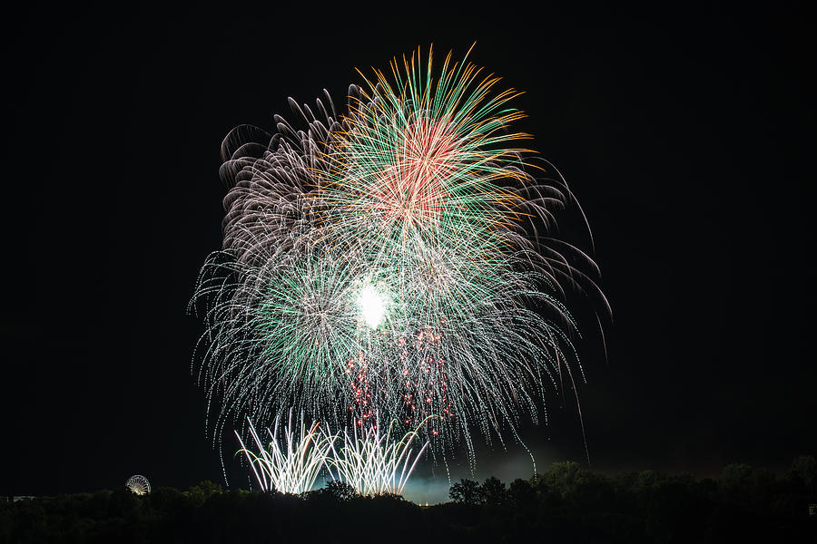 Beautiful Colorful Fireworks Photograph