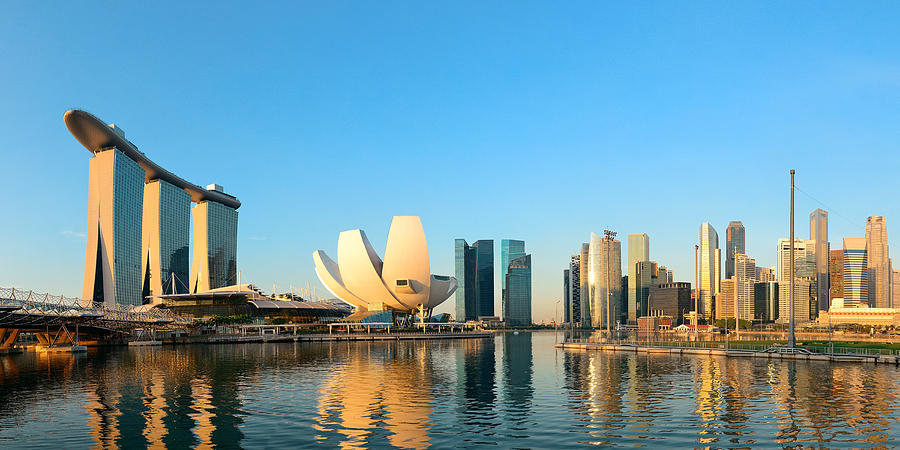 Architecture Photograph - Singapore skyline #24 by Songquan Deng