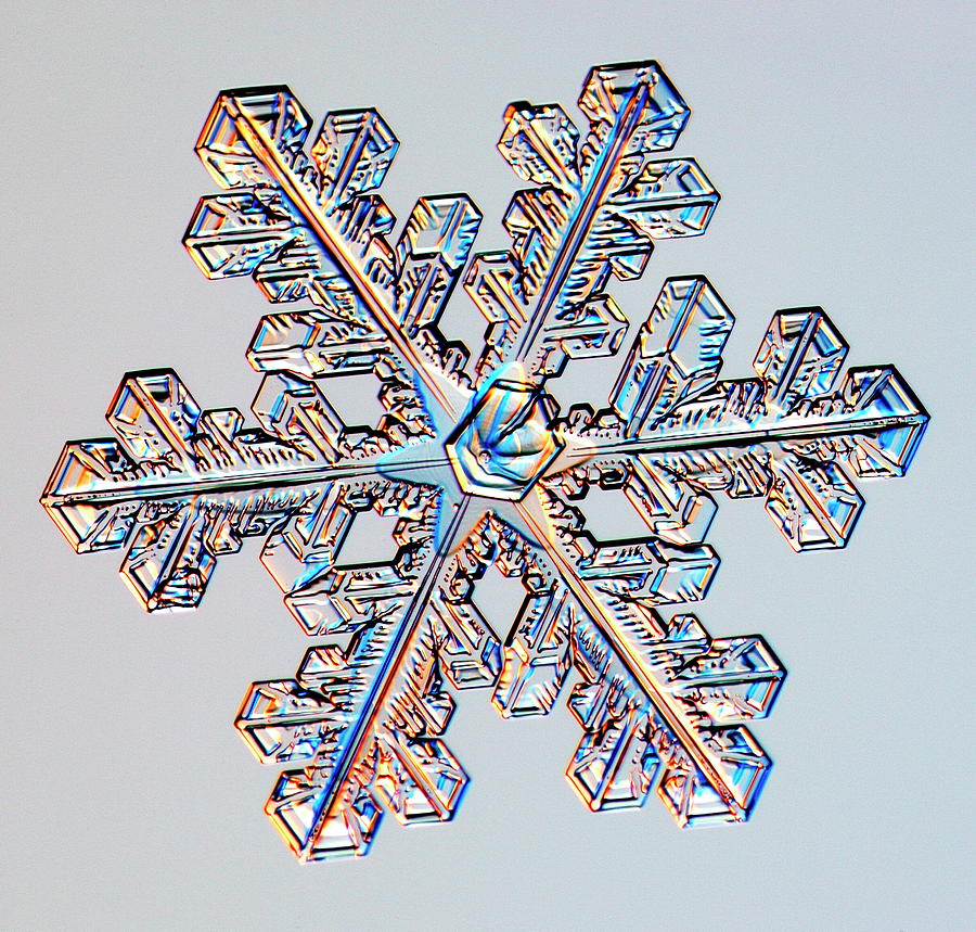 Как выглядит снежинка под микроскопом фото